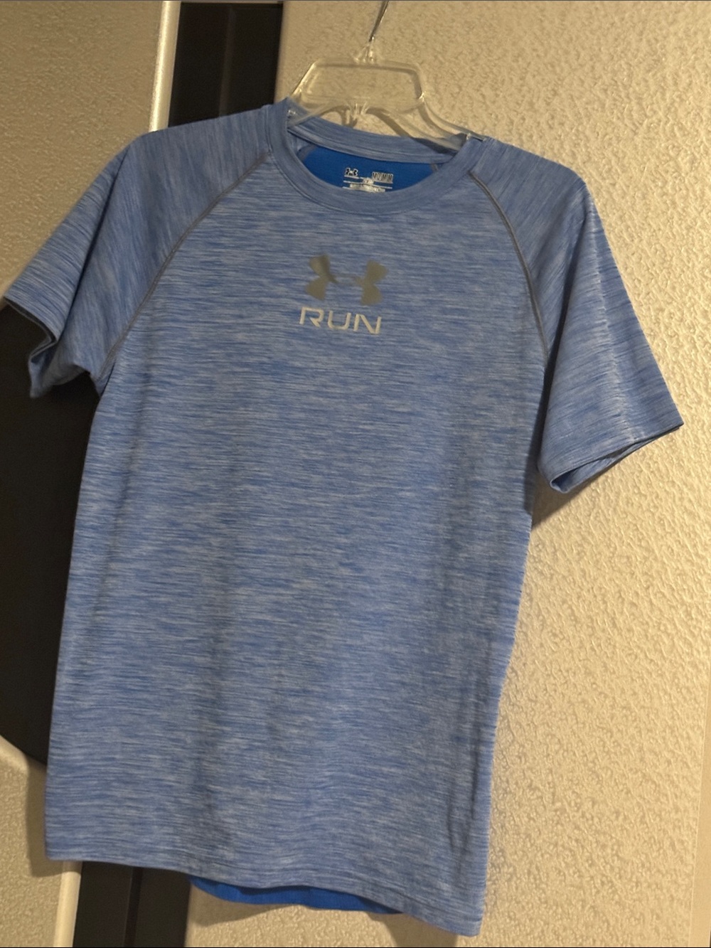 Under Armour Blue Heather Run Short Sleeve Performance Tee